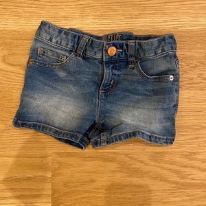 Justice jean shorts, size 10, blue.
